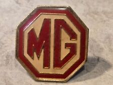 VTG GOLD RED ENAMELED MG CAR BRITAIN OCTAGON PIN (OLD PIN ) AUTO BADGE LAPEL TIE picture