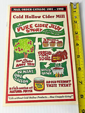 Cold Hollow Apple Cider Mill Vintage 1991 Catalog Waterbury Center Vermont picture