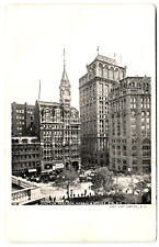 Postcard Vintage Junction Park Row Nassau & Spruce Streets New York, NY picture
