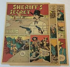 1946 five page cartoon story ~ WYATT EARP Sheriff's Secret picture