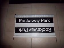 NY NYC SUBWAY ROLL SIGN BMT IND SOUTH 1968 ROCKAWAY PARK BEACH OCEAN QUEENS ART picture