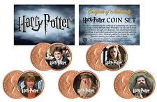 Harry Potter * HEROES * Colorized UK British Halfpenny 5-Coin Set * Licensed * picture