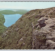 Jordan Pond Balance Rock, Seal Harbor, ME Acadia Natl Park 1977 VTG Postcard UNP picture