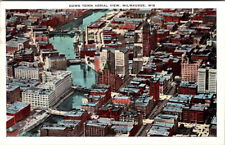 Postcard AERIAL VIEW SCENE Milwaukee Wisconsin WI AK4564 picture