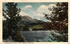 Vintage Postcard- Mt. Baker and Moody Pond, Saranac Lake, NY. picture