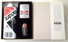 * NEW ZIPPO Budweiser NEVER FIRED Original Box + Accessory FLINTS Fluid PAMPHLET picture