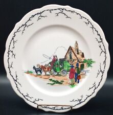 Vintage Syracuse China 1800s Theme Old West Stagecoach 9.75