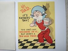 Vintage 1947 Father's Day Card & Envelope Myrtle King Features Syndicate Unused picture