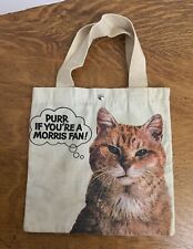 Vintage Morris the Cat 9 Lives Canvas Tote Bag Snap Closure TLC cond PLS READ picture