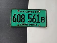 1982 Illinois Single License Plate 608 561 B picture