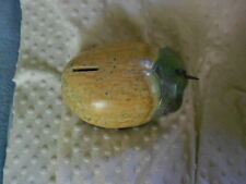 CUTEST BUG IN TOWN  POTTERY BEETLE BANK,GOLD / AQUA 6 ROUND LEGS# 5701 picture