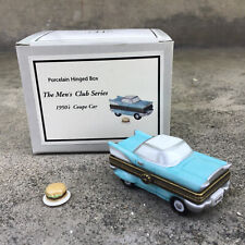 PHB Porcelain Hinged Box 1950's Coupe Car w/Burger Trinket Midwest 26639-7 picture