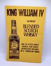 1950s King William IV 86 Proof Blended Scotch Whiskey Vintage Cloth 12x17 RARE picture