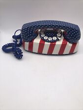 Vintage USA Flag Patriotic Stars and Stripes Princess Touch Tone Telephone  picture