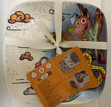 New Disney Coco Nesting Set of 4 Ceramic Plates Miguel, Dante, Imelda and Hector picture