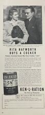 Rare Vintage Original 1941 Rita Hayworth Ken-L-Ration Dog Food Cocker Spaniel AD picture