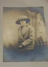 Antique Lg Cabinet Card Photo 1880s Victorian In Hard Case A Woman In A Hat picture