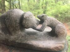 Mississipian/Early NATIVE AMERICAN Stone Bear Sculpture CEREMONIAL PIPE(Offer picture