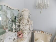 LG. FRENCH CHIC CARRIER RELLEUSE MARIE ANTOINETTE STATUE BUST W/ BONUS SHAWL picture