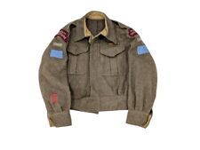 WW2 1943 Canadian Battle Dress Tunic w/ Le Regt De La Chaudiere Repro Badging picture