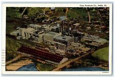 1952 Corn Products Co. Exterior Factory Building Pekin Illinois Vintage Postcard picture