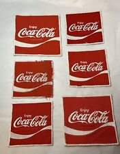 Vintage Enjoy Coca-Cola Square Patch Set Of 6 picture