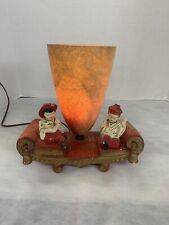 Vintage 1950s Asian Table Lamp Chalkware picture