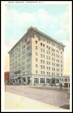 C1920s Jamestown NY Hotel Samuels From Street W Motor Cars New York Postcard 544 picture