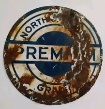 NORTH CAROLINA Premium GRADE Vtg Antique Porcelain Gasoline Visible Pump Plate picture