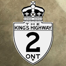 Ontario King's Highway 2 route marker road sign Canada Toronto Windsor 401 1930s picture