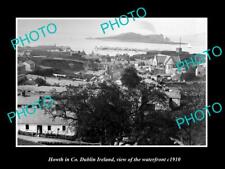 OLD LARGE HISTORIC PHOTO OF HOWTH DUBLIN IRELAND THE WATERFRONT VIEW c1910 picture