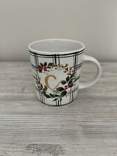 New  Kirkland's Black Plaid Christmas Wreath Coffee, Tea Mug Large Oversized picture