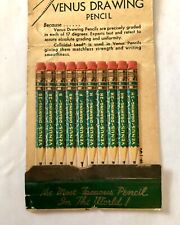 RARE 1941 VENUS DRAWING PENCIL 3 1/2” X 8” FEATURE LARGE MATCHES MATCHBOOK picture