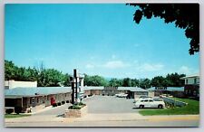 Sandman Motel Luray Virginia VA Old Cars Chrome c1950 Postcard picture