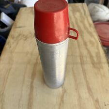 Vintage American Thermos Products Bottle 2484H Quart Aluminum Red Norwich Conn. picture