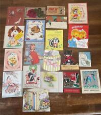 Lot of 20 Vintage Greeting Cards Scrapbook Birthday Easter Baby Fathers Get Well picture
