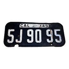 Vintage California 1945 Collectible license plate tag Original # 5J 90 95  picture