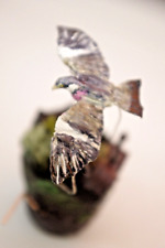 Wood Pigeon over Town Gardens - Automaton Bird Handmade Unique Minature OOAK picture