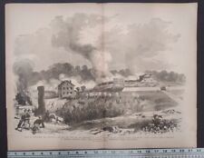 1885 Civil War Print - Siege of Lexington, MO picture