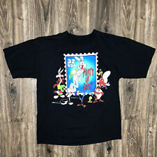 Vintage Looney Tunes 32 USA Stamp Collection 1997 Bugs Bunny T Shirt Men's L/XL picture
