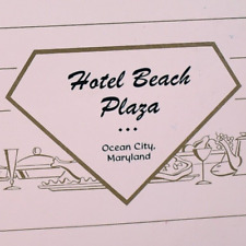 1963 The Hotel Beach Plaza Restaurant Menu Atlantic Ave Boardwalk Ocean City MD picture
