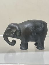 Antique Vintage Heavy Metal Elephant Figurine Miniature picture
