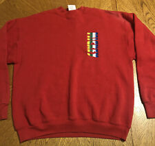 Vintage Disney Red Mickey Mouse Italy Sweatshirt Fits XL Made in USA picture