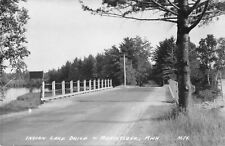UP Manistique Schoolcraft MI RPPC COUNTY ROAD 94 BRIDGE OVER UNTROUBLED WATERS picture