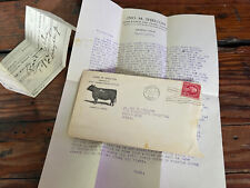 1923 Jno. M. Shelton Angus Cattle Breeder Letter & Advertising Cover Amarillo TX picture