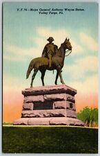 Major General Anthony Wayne Statue, Valley Forge, Pennsylvania - Postcard picture