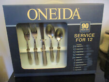 90pcs Oneida Jordan Modern Stainless Flatware Set Service for 12 picture