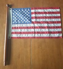 Vintage Boat Taylor US Flag Marine 50 Star Nautical Wood Pole From Chris Craft picture