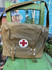 Vintage Soviet Russian Army Battlefield Bag Medic With All Supplies picture
