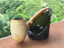 Beautiful Dry System Modular Meerschaum Vintage Egg Shaped Tobacco Pipe picture